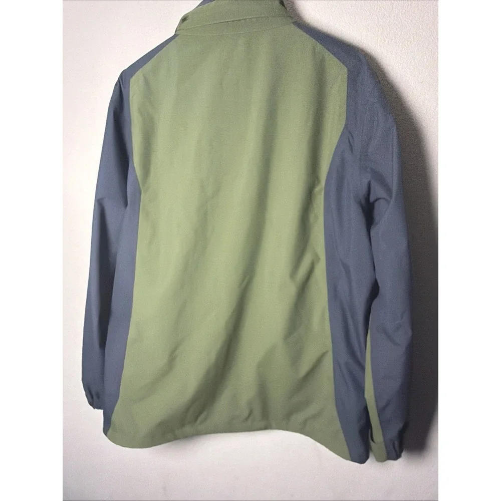 Eddie Bauer WeatherEdge Jacket Mens Large Green Olive Grey Water Resistant Coat